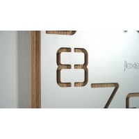 Nástenné hodiny Digits z120-2matd-dx, 40 cm biela
